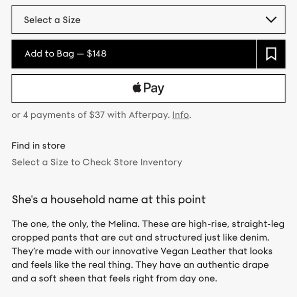 Aritzia Wilfred Melina Cropped Pant - Picture 9 of 9